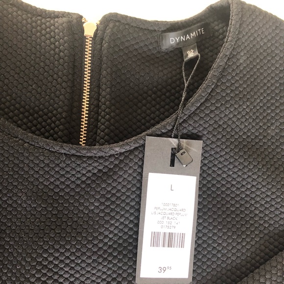 Dynamite Peplum BNWT large black - Picture 4 of 4